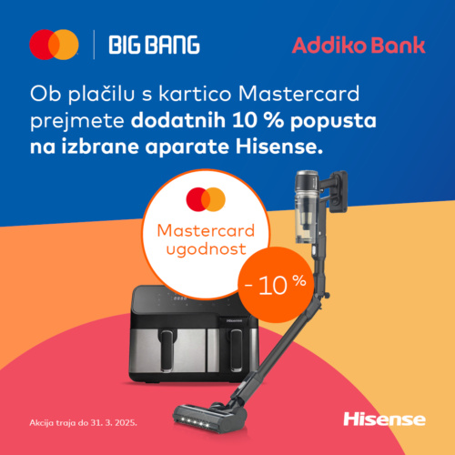 Ugodnosti Mastercard marec 2025 Big Bang